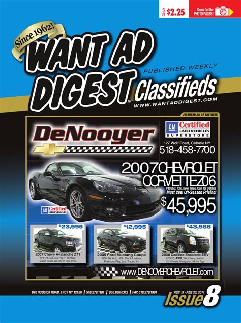 Feb 23, 2008 A new Capital Region classified magazine has allegedly been pillaging the want ad sections of other. . Want ad digest albany ny